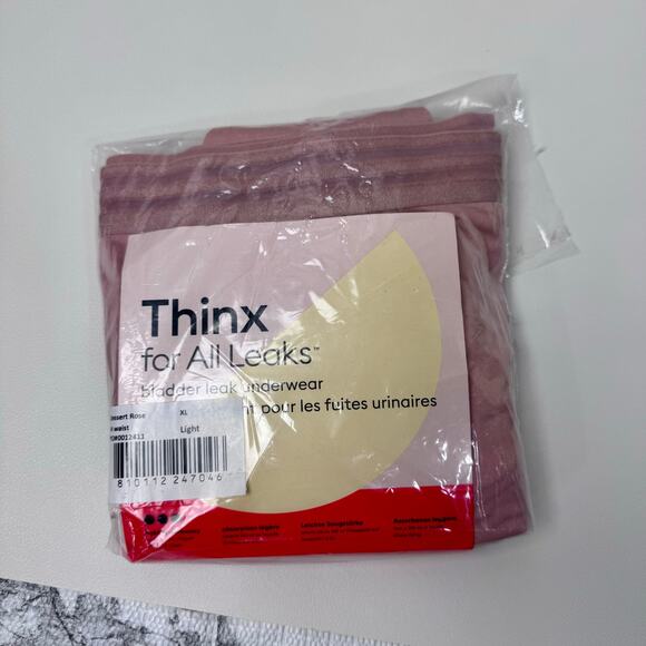 Thinx Light Absorbency Hi-Waist Underwear Womens XL Desert Rose Lot of 2 - Picture 7 of 8